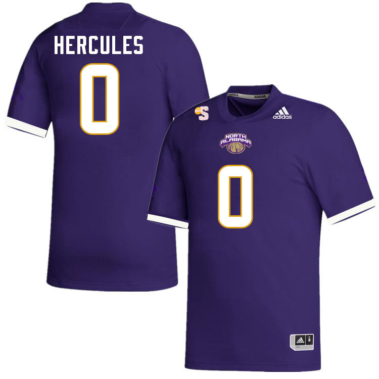 Men-Youth #0 Jalen Hercules North Alabama Lions 2023 College Football Jerseys Stitched-Purple